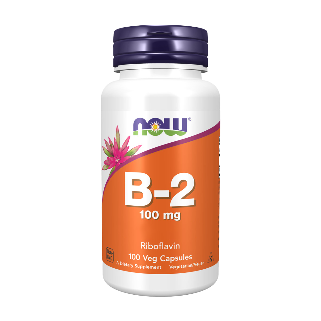 NOW Foods Vitamin B-2 100 mg (100 capusles) Front cover