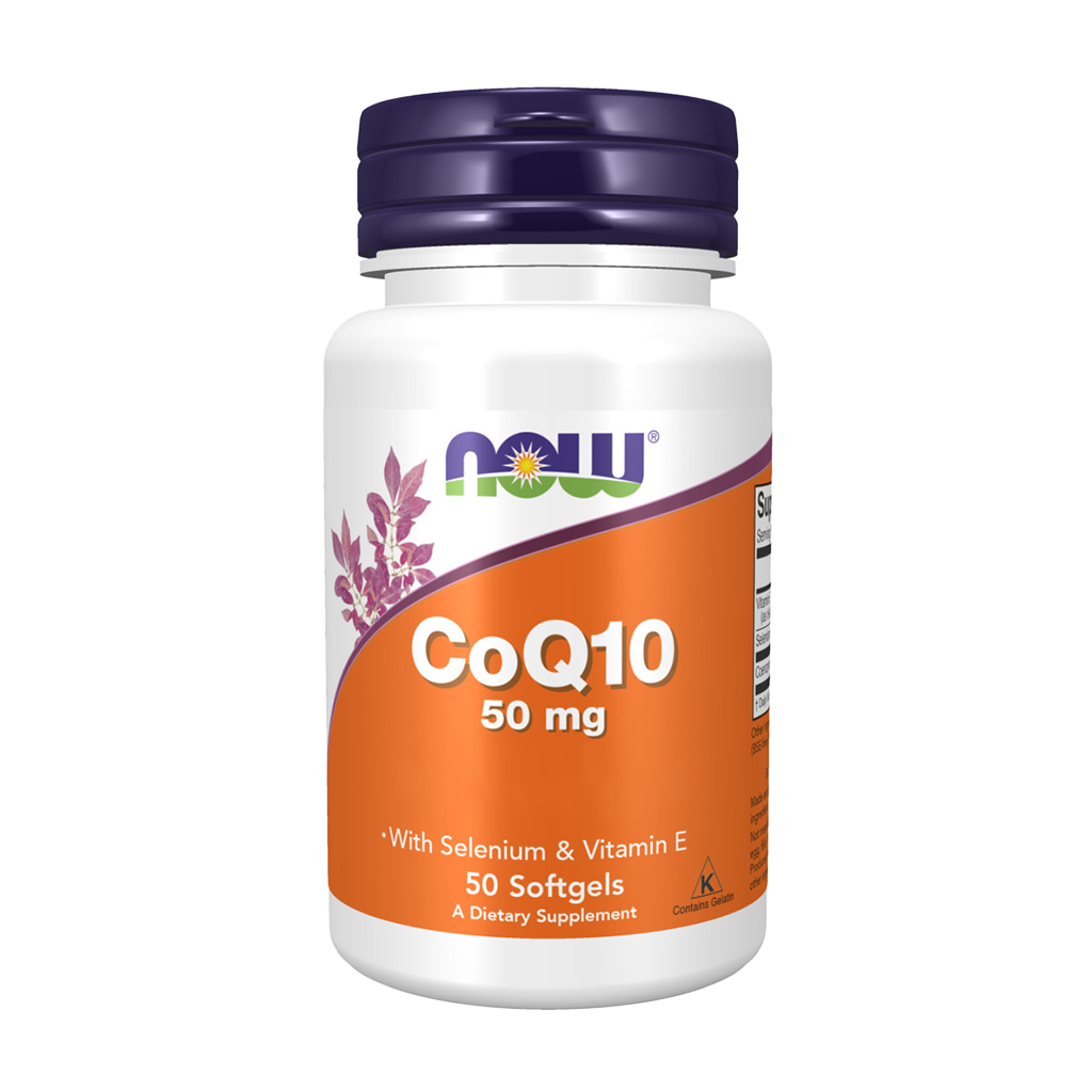 NOW Foods CoQ10 50 mg (50 soft gels) Front cover