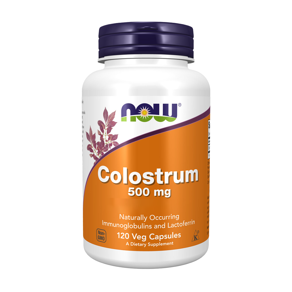 NOW Foods Colostrum 500 mg (120 capsules) Front cover