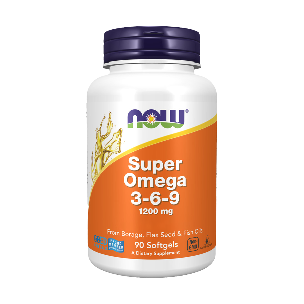 Super Oméga 3 6 9 1200 mg 90 softgels front.