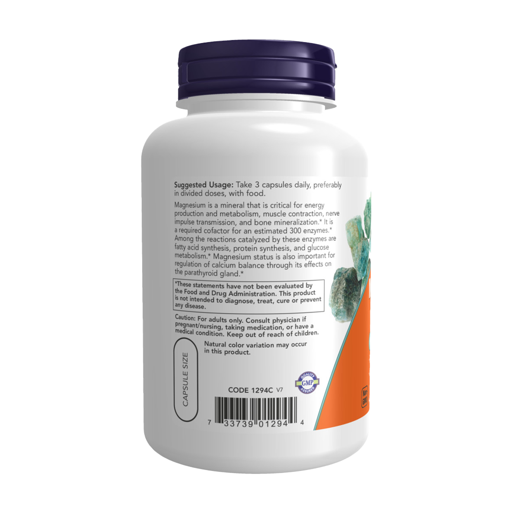 now foods magnesium citrate 120cap side