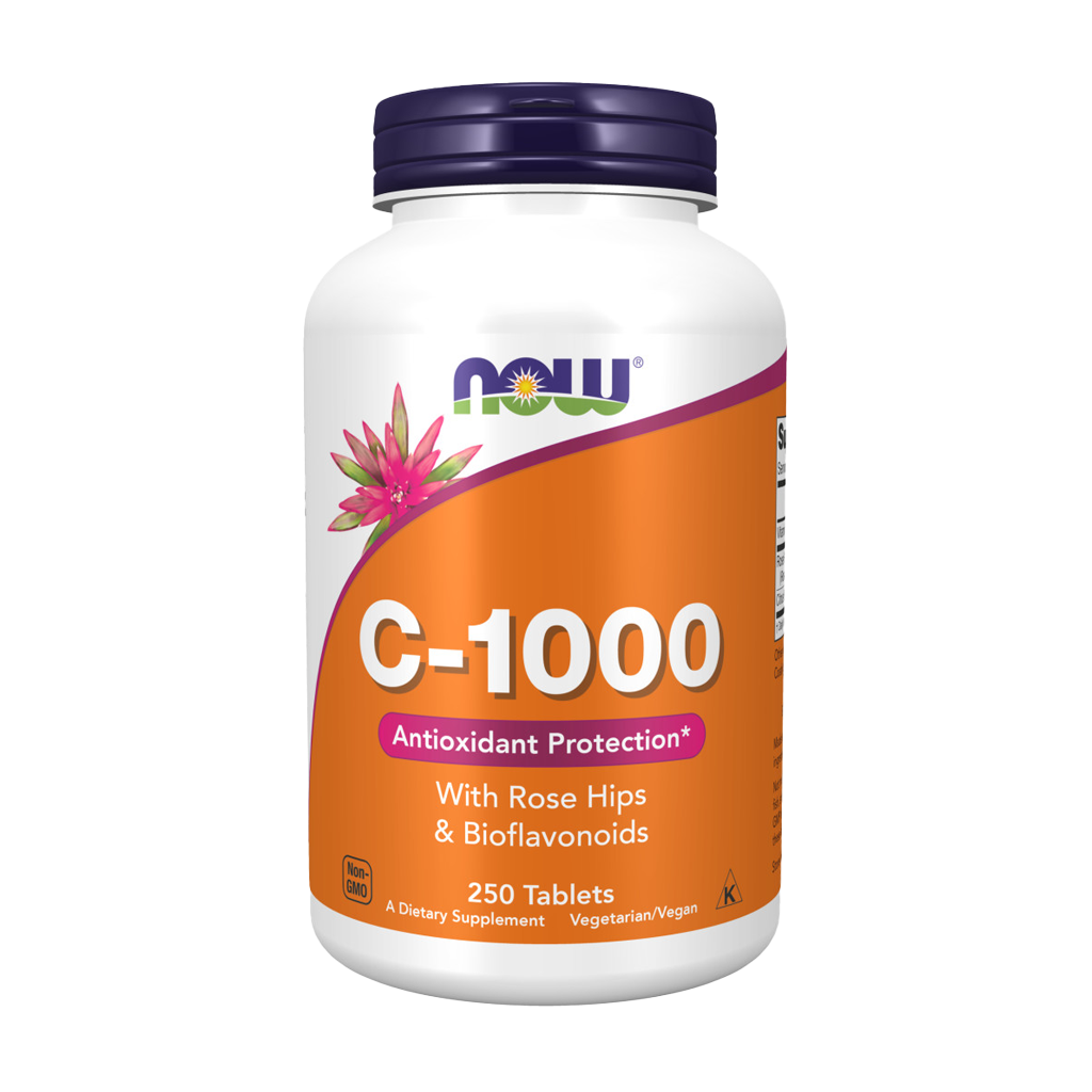 NOW Foods Vitamine C1000 (250 tabletten) front