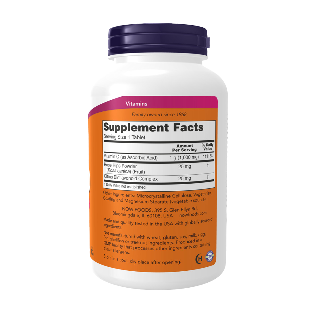 NOW Foods Vitamine C1000 (250 tabletten) side