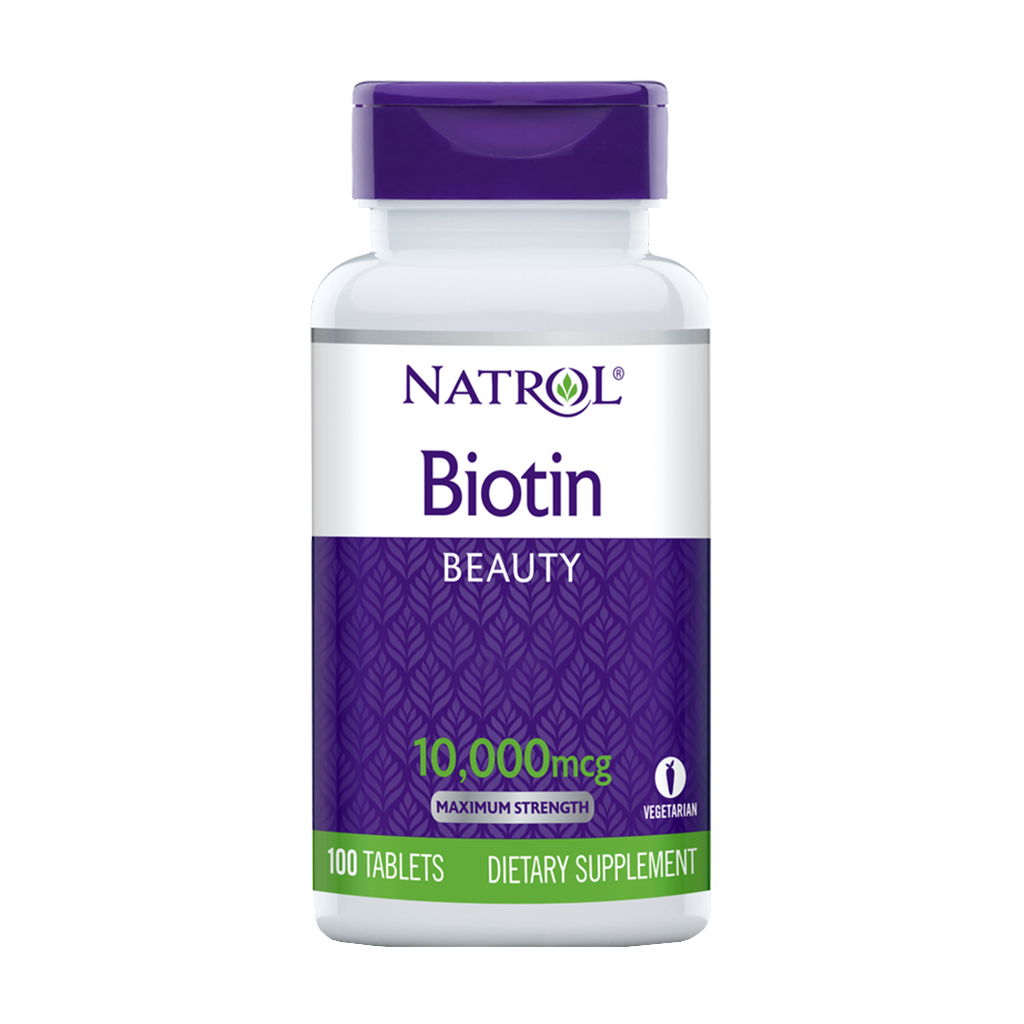 Natrol Biotin 10000mcg Tablets 100ct Front1