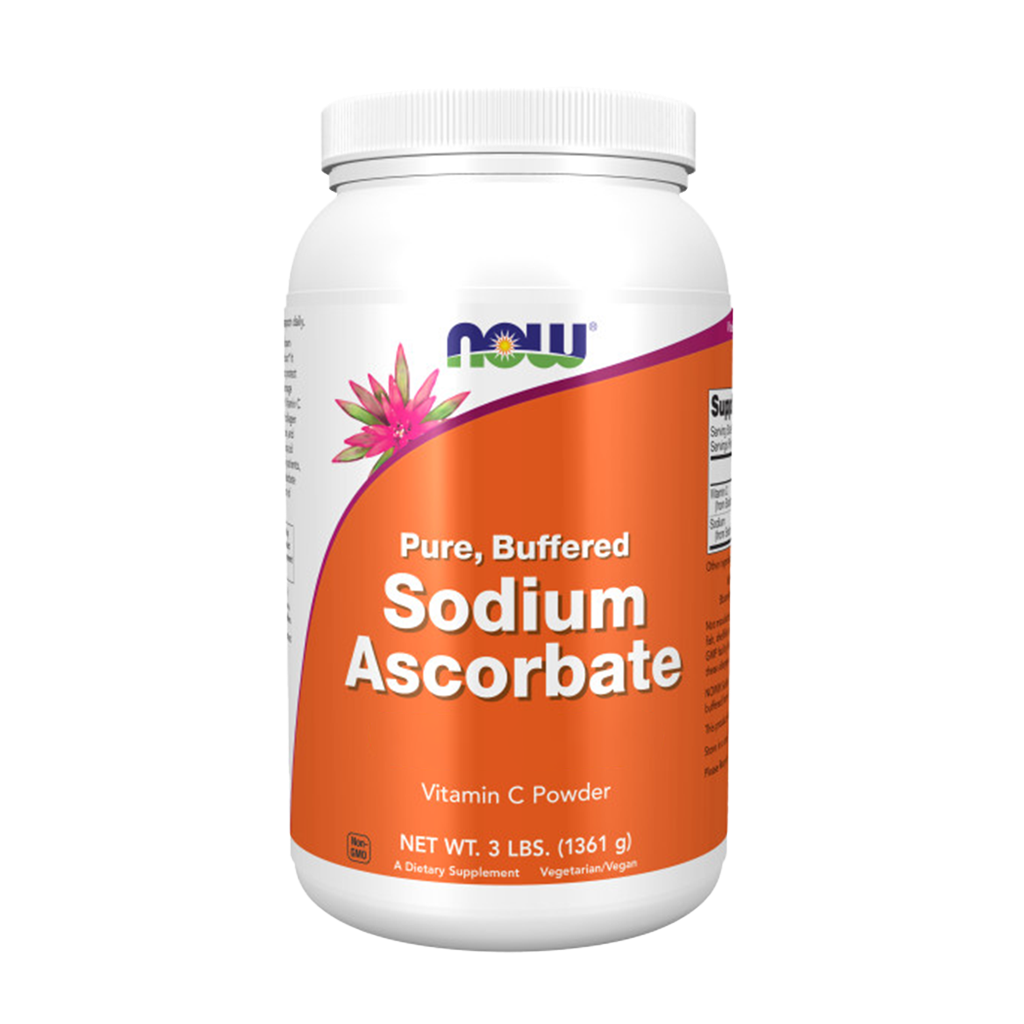 now foods sodium ascorbate powder 1361g front cover