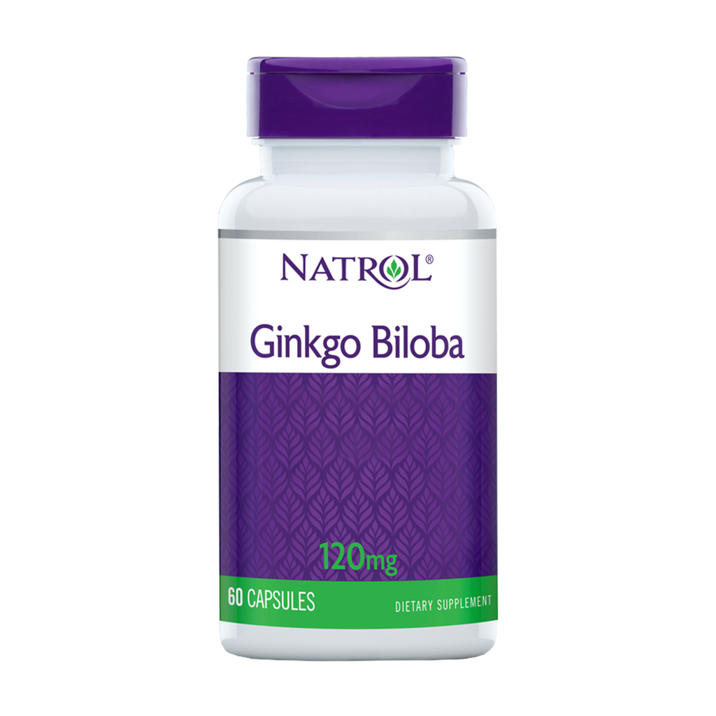 natrol ginkgo biloba brain health 120mg 60 capsules 1
