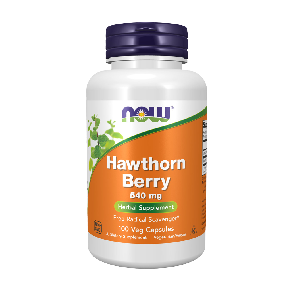 now foods hawthorn berry 540mg 100 capsules front cover