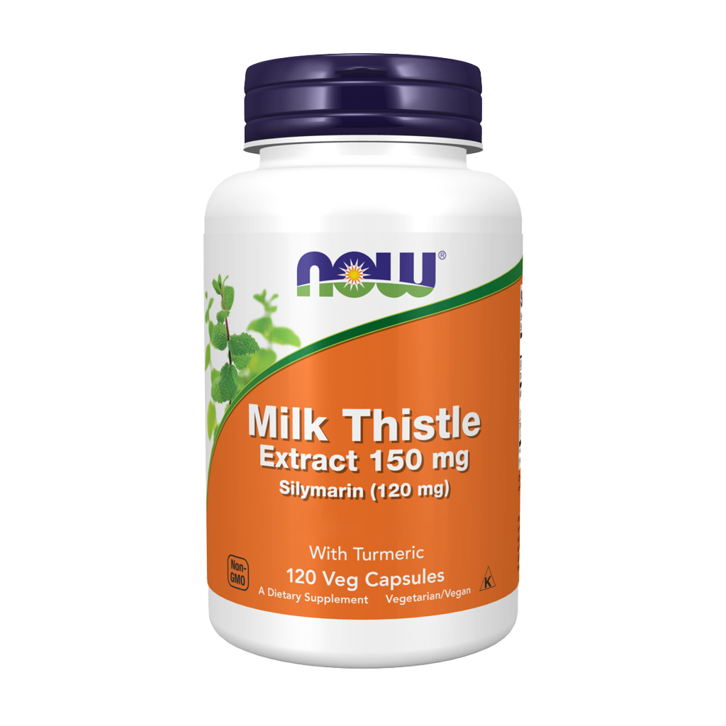 NOW Foods Milk Thistle Extract 150 mg Silymarin (120 mg) Front cover