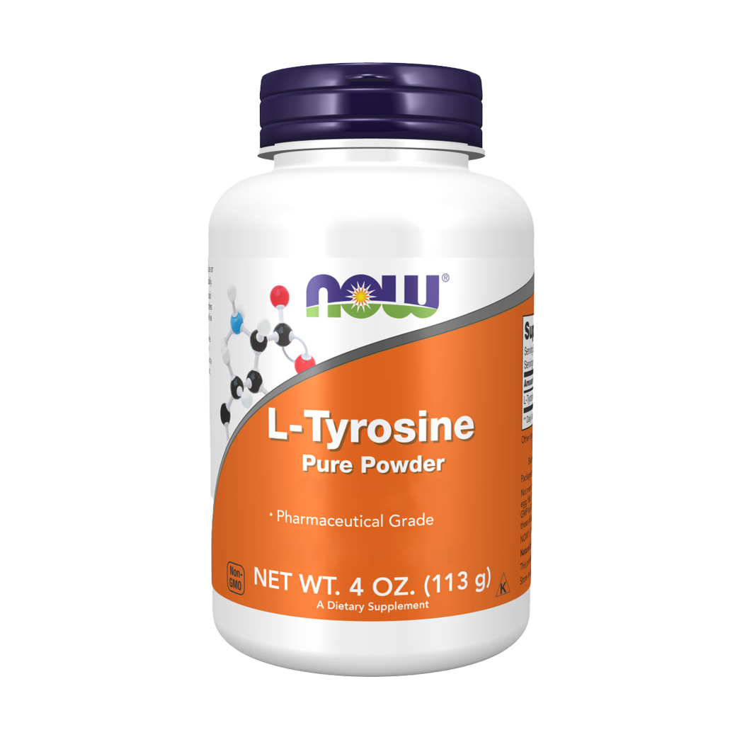 NOW Foods L-Tyrosine Powder 113 grams Front cover