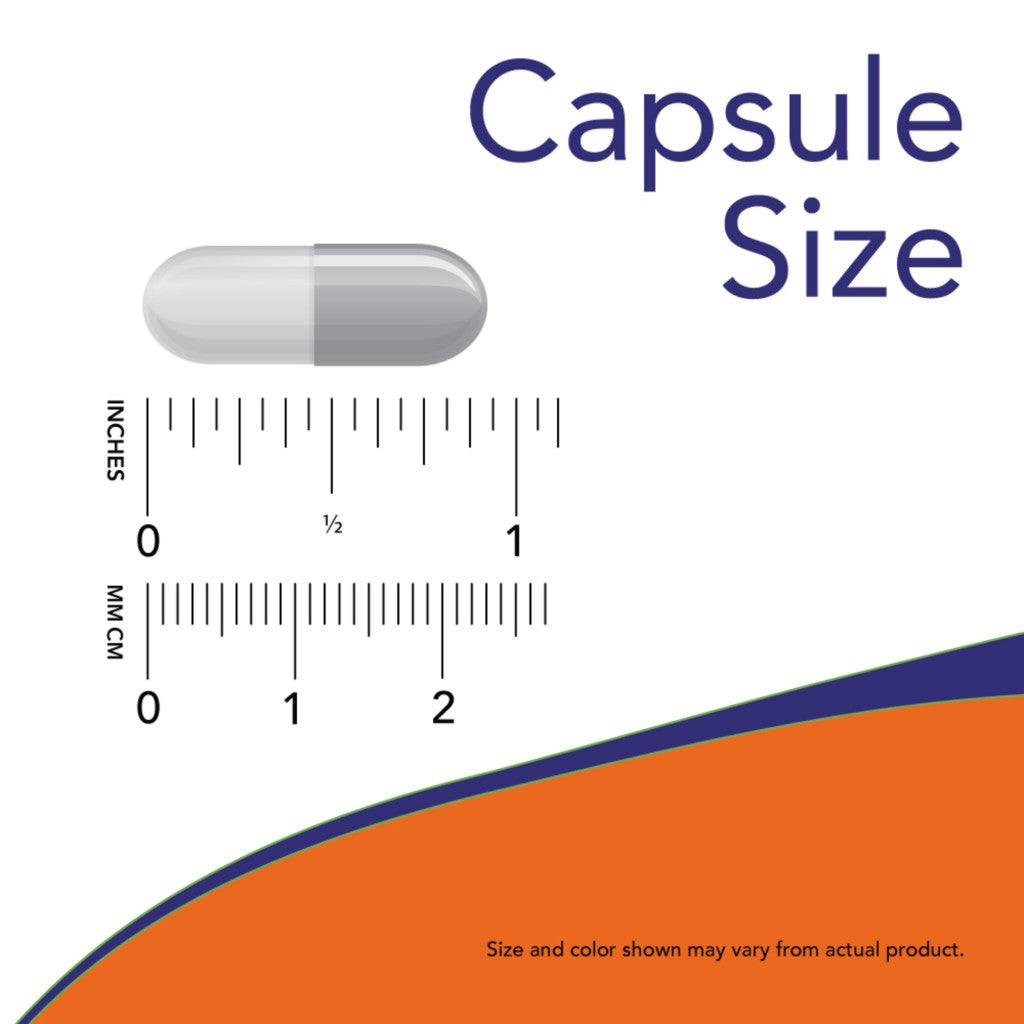 NOW Foods L-Arginin 500 mg (100 kapsler) capsule how big