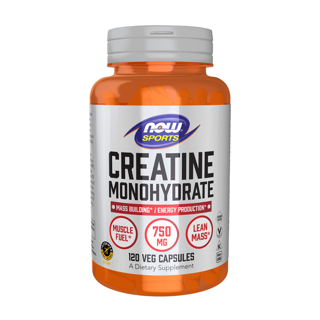 NOW Foods Creatine Monohydrate 750 mg (120 capsules) front