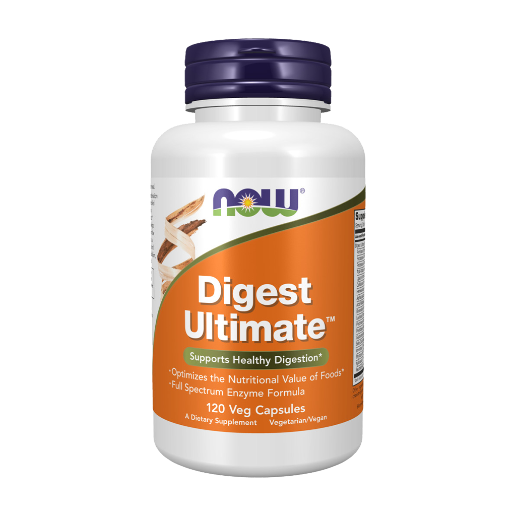 NOW Foods Digest Ultimate (120 capsules) front label