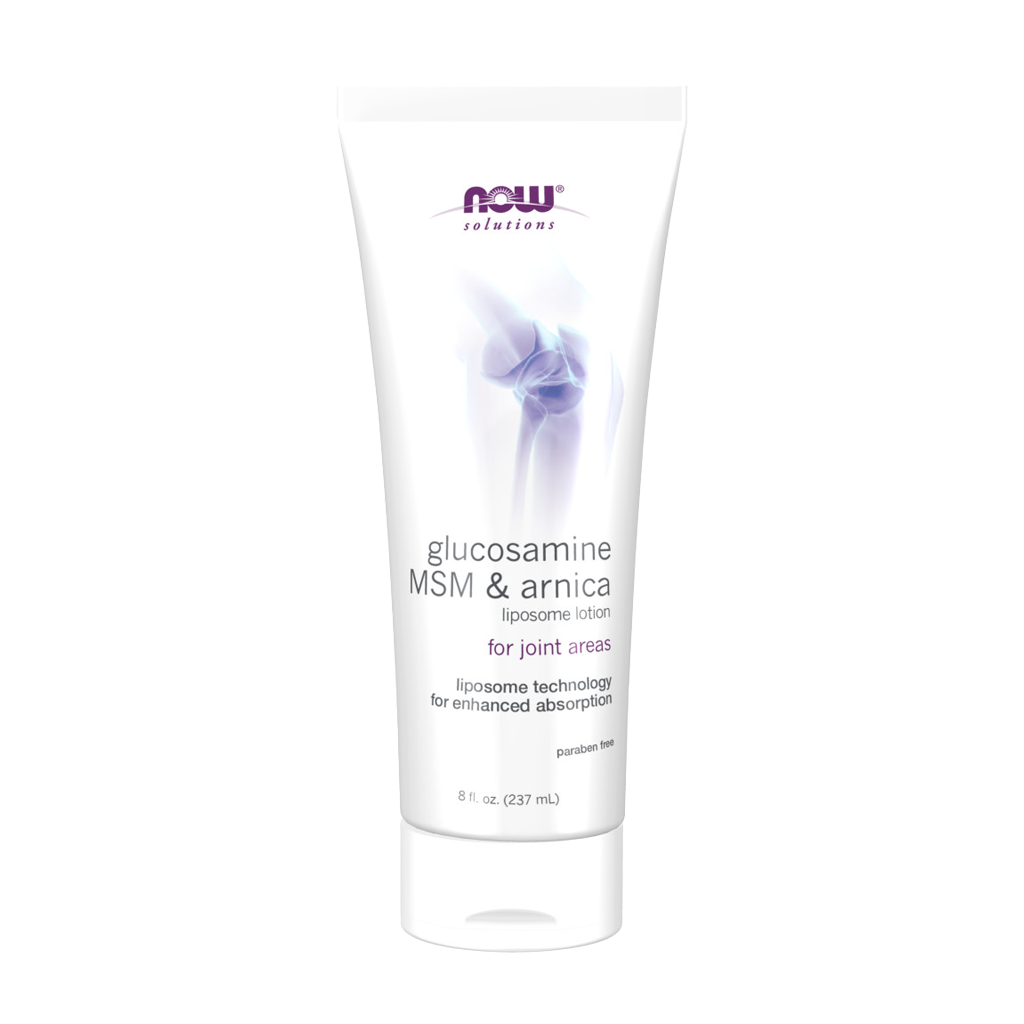 NOW Foods Glucosamine, MSM & Arnica Liposome Lotion Frontside