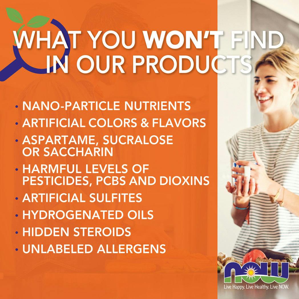 NOW Foods Turmeric & Bromelain 90 capsules What you won't find in NOW Foods supplements